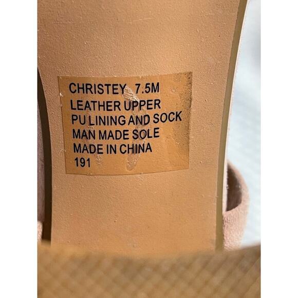 Steve Madden Christey Leather Suede Ballet Pink Ballet Heel Sandals Women's 7.5M - Picture 8 of 9